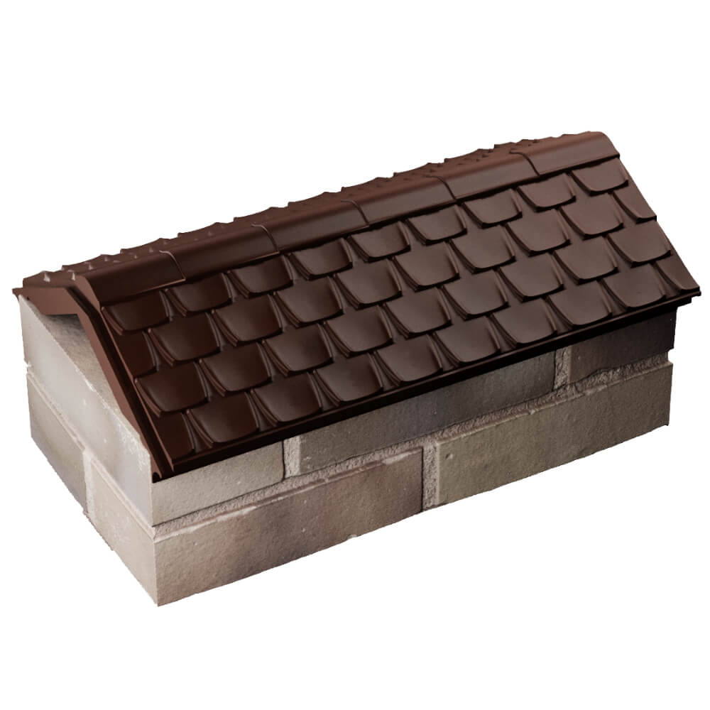 Парапет Zking Эльбрус Коричневый с посадкой на 1 кирпич (255мм) в Кызыле фото
