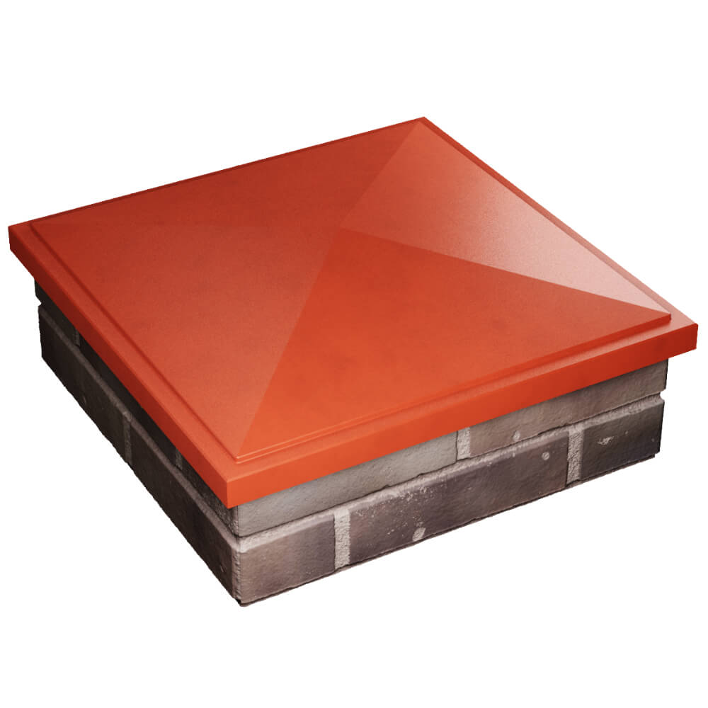 Колпак Zking БонаМоно Красный на столб 2х2 кирпича (515х515, 530х530мм) в Кызыле фото