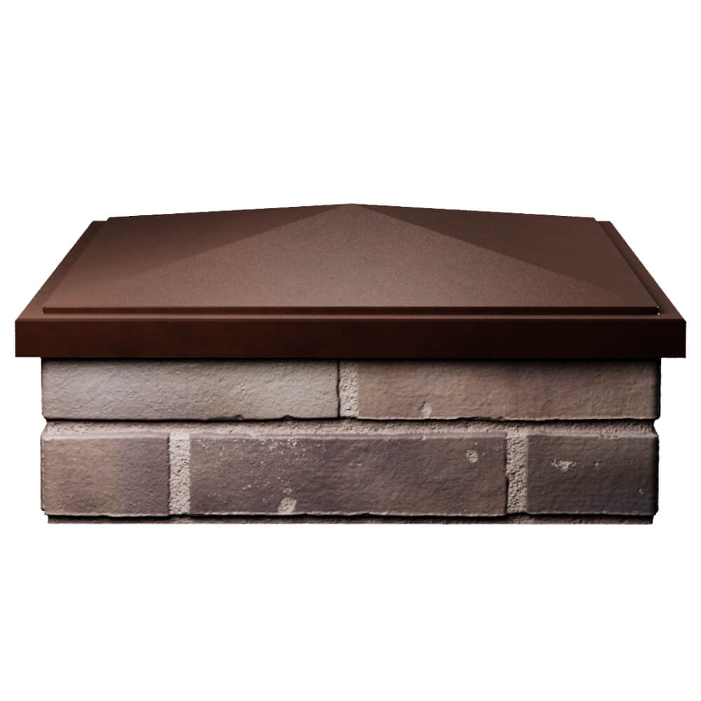 Колпак Zking БонаМоно Коричневый на столб 2х2 кирпича (515х515, 530х530мм) Кызыл фото