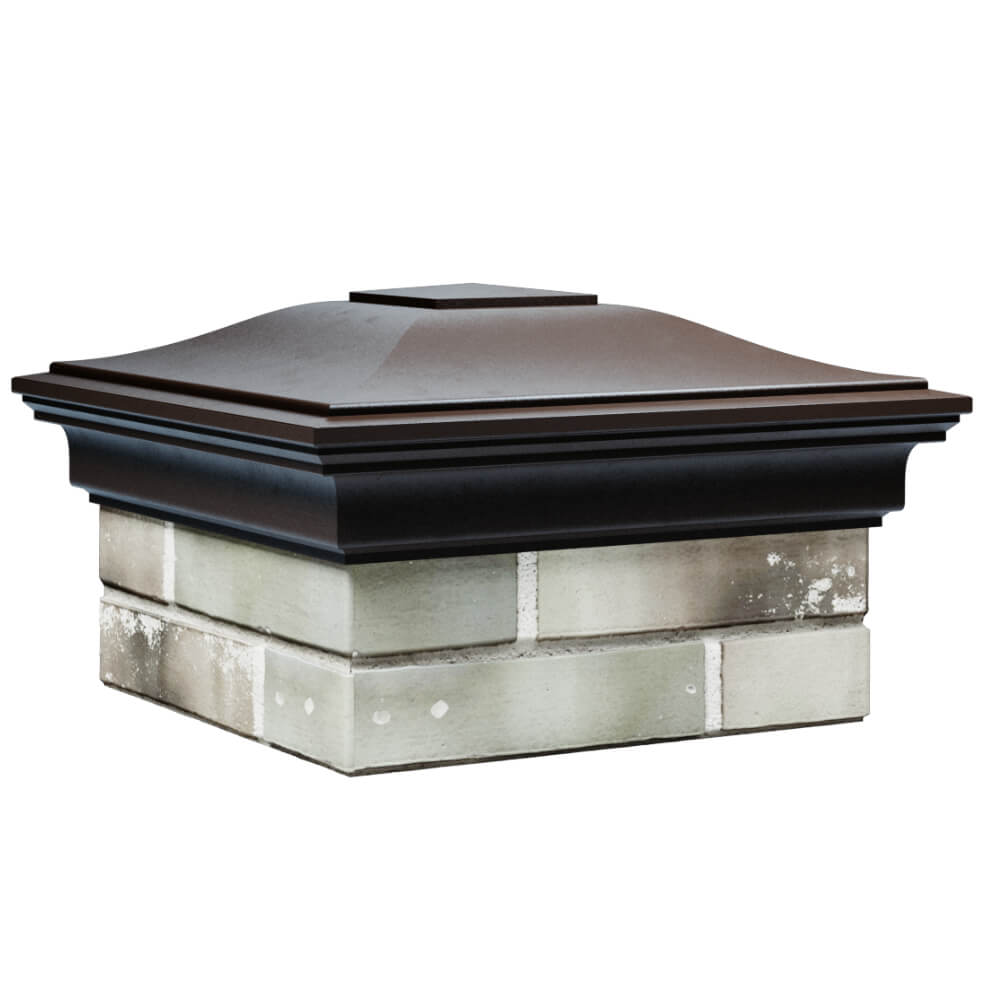 Колпак Zking Монблан Коричневый на столб 1.5х1.5 кирпича (385х385мм) в Кызыле фото