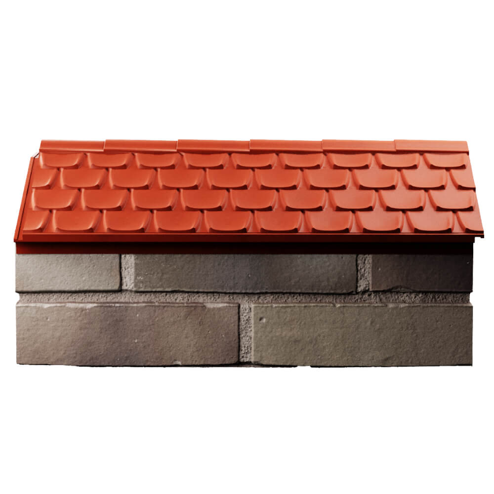 Парапет Zking Эльбрус Красный с посадкой на 1 кирпич (255мм) в Кызыле фото