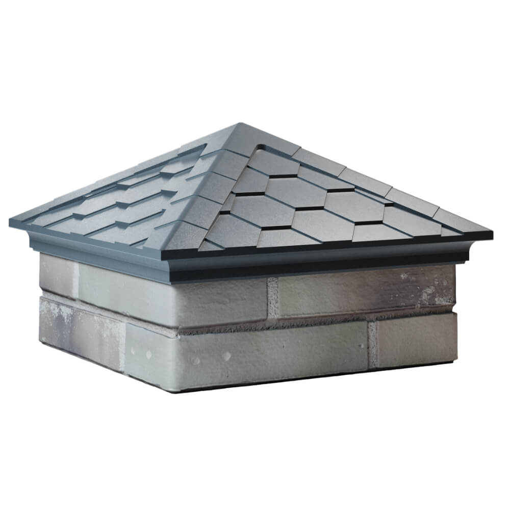 Колпак Zking Эверест Серый на столб 1.5х1.5 кирпича (390х390мм) в Кызыле фото