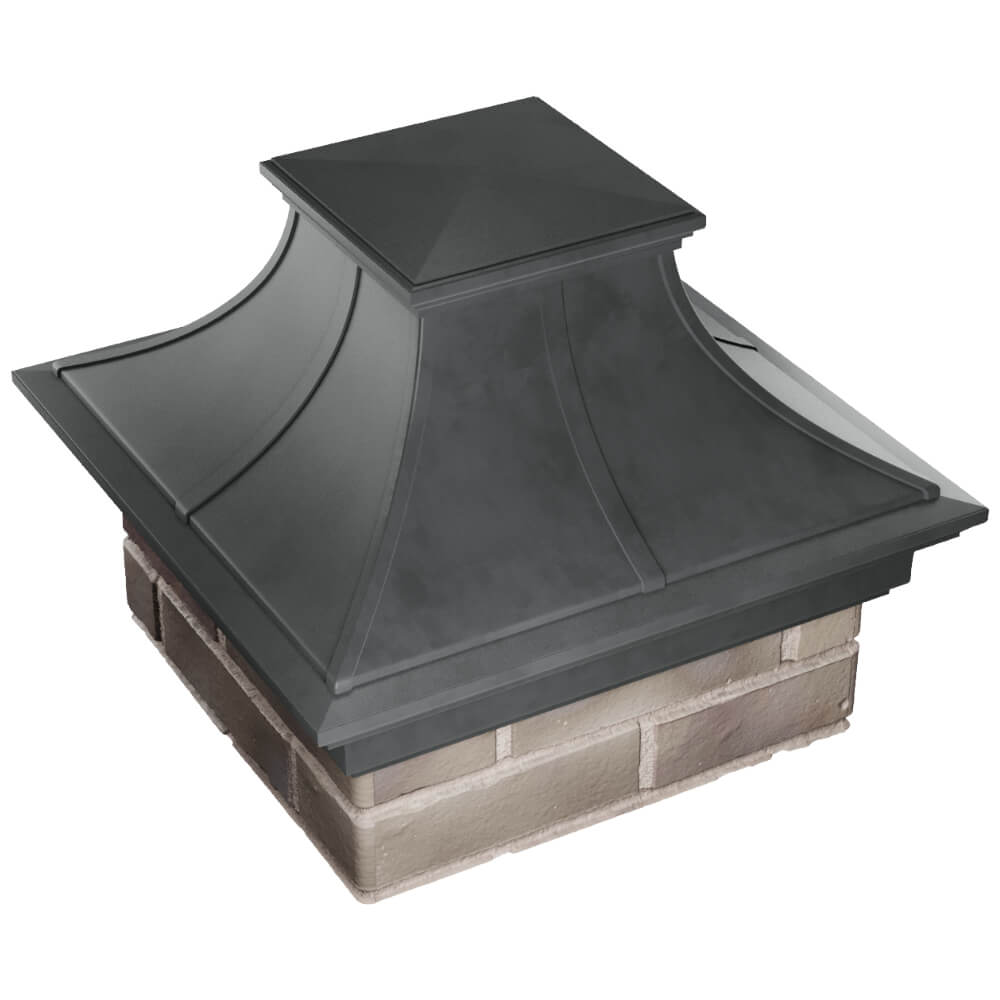 Колпак Zking Монблан Премиум Серый на столб 1.5х1.5 кирпича (385х385мм) в Кызыле фото