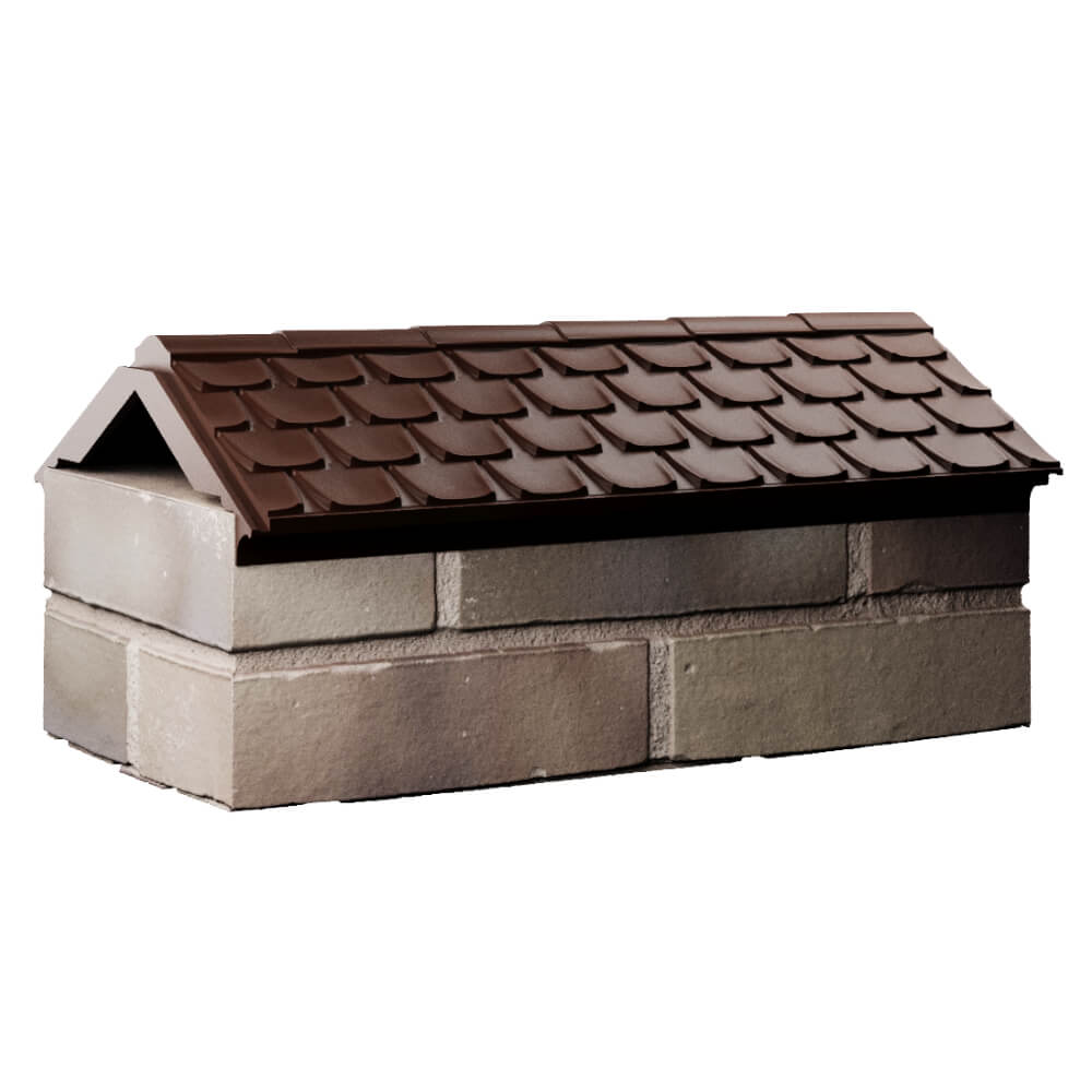 Парапет Zking Эльбрус Коричневый с посадкой на 1 кирпич (255мм) Кызыл фото