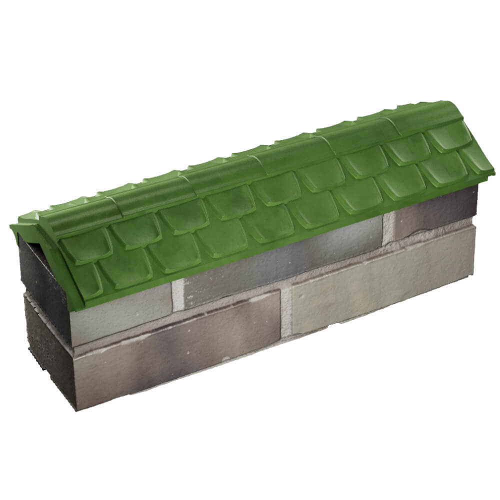 Парапет Zking Эльбрус Зеленый с посадкой на 0.5 кирпича (130мм) в Кызыле фото